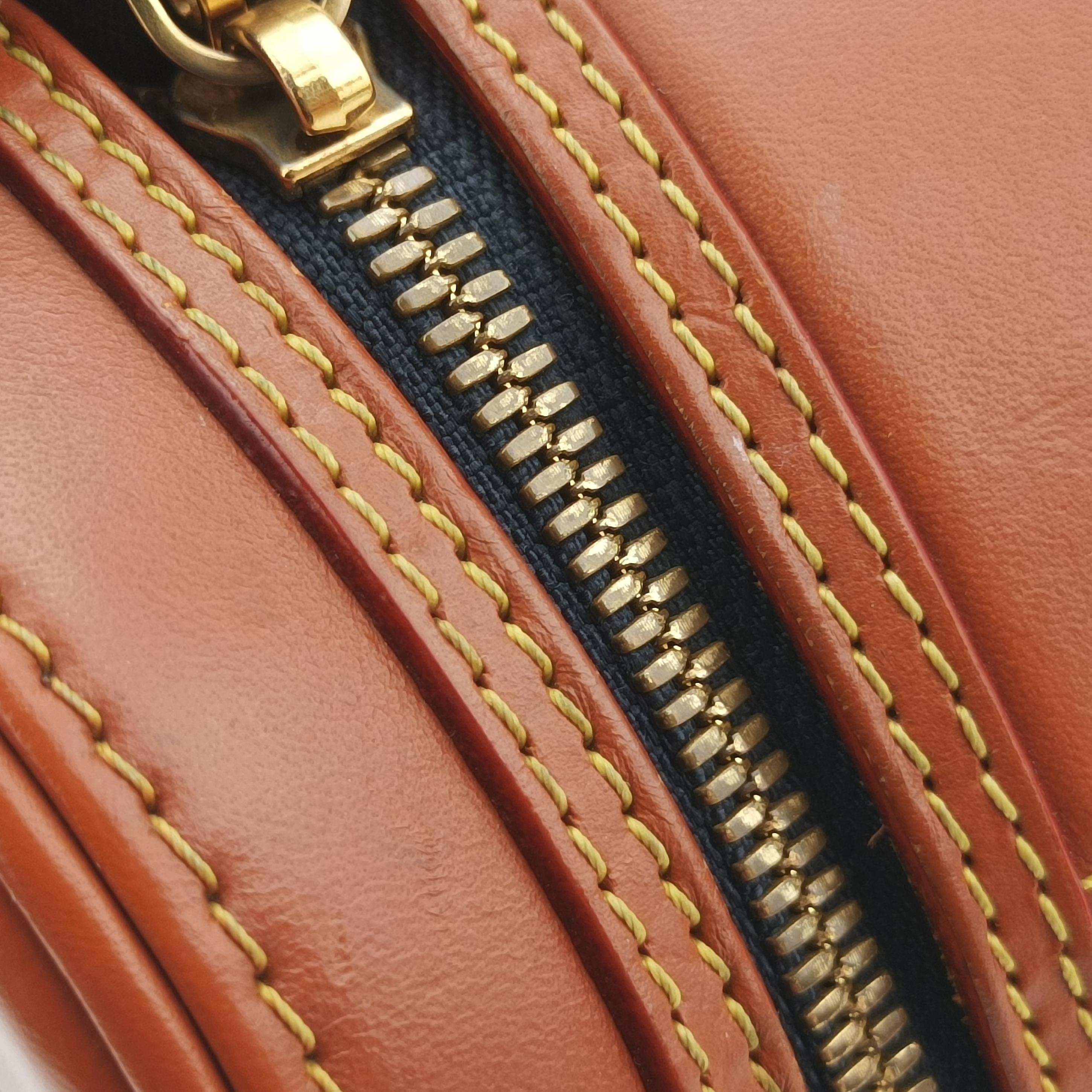 Pre-owned Louis Vuitton Valisette PM Brown × Navy Leather × Monogram Reverse M53782 shoulderbag | stylenewstar