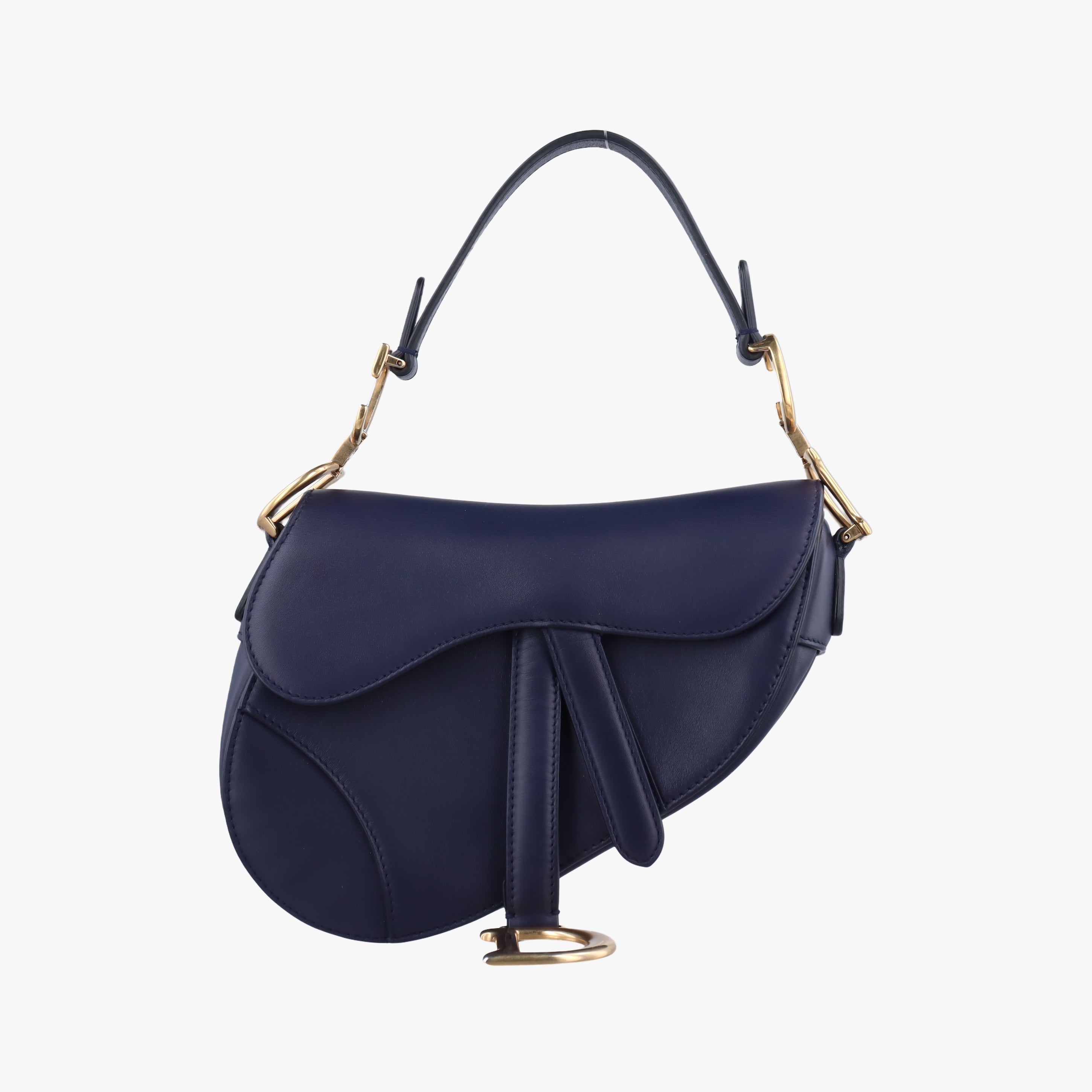 Vintage Christian Dior Saddle Bag Navy Leather  shoulderbag | stylenewstar