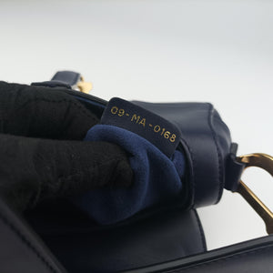 Vintage Christian Dior Saddle Bag Navy Leather  shoulderbag | stylenewstar