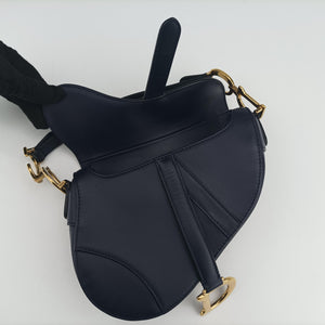 Vintage Christian Dior Saddle Bag Navy Leather  shoulderbag | stylenewstar