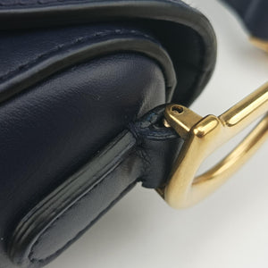 Vintage Christian Dior Saddle Bag Navy Leather  shoulderbag | stylenewstar