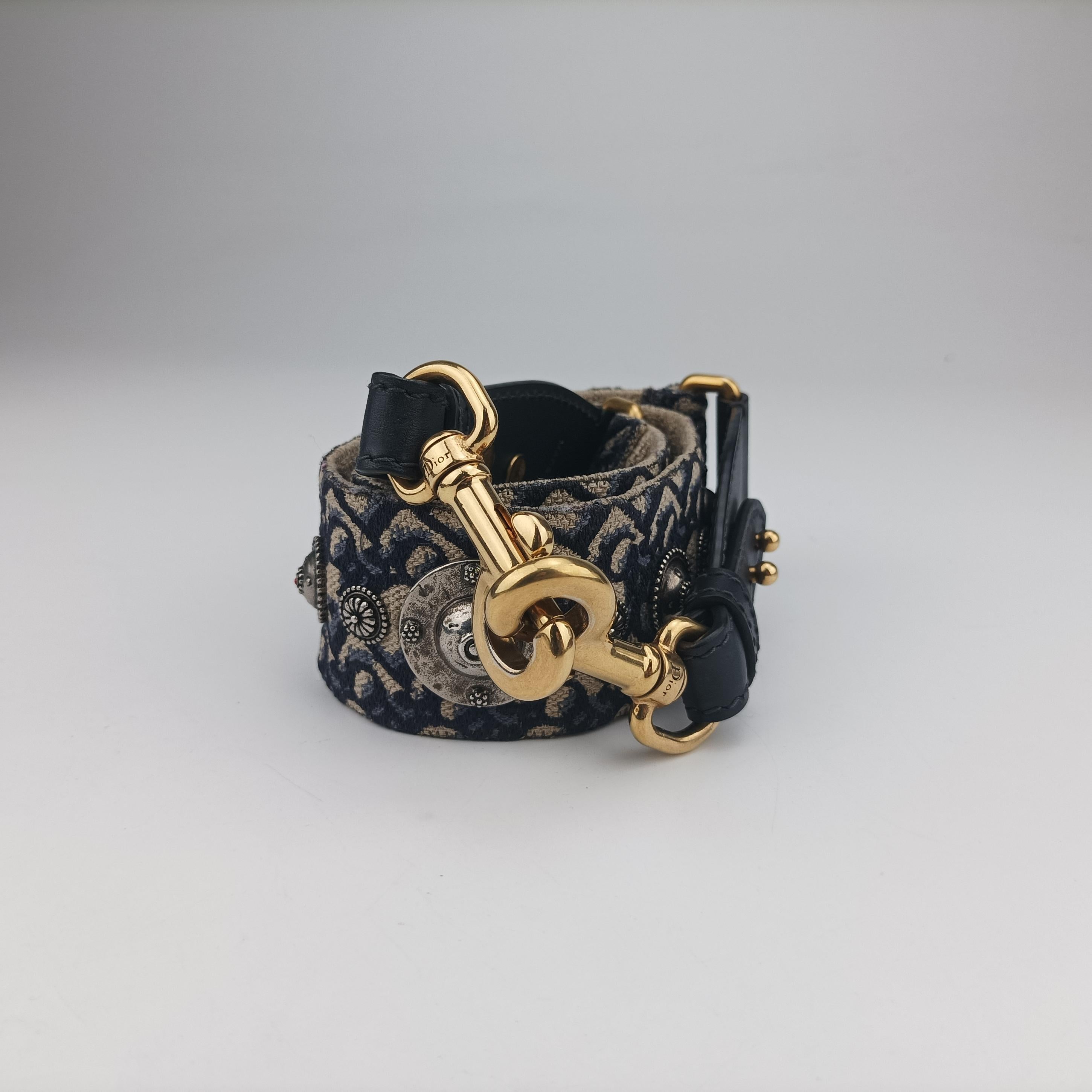 Vintage Christian Dior Saddle Bag Navy Leather  shoulderbag | stylenewstar