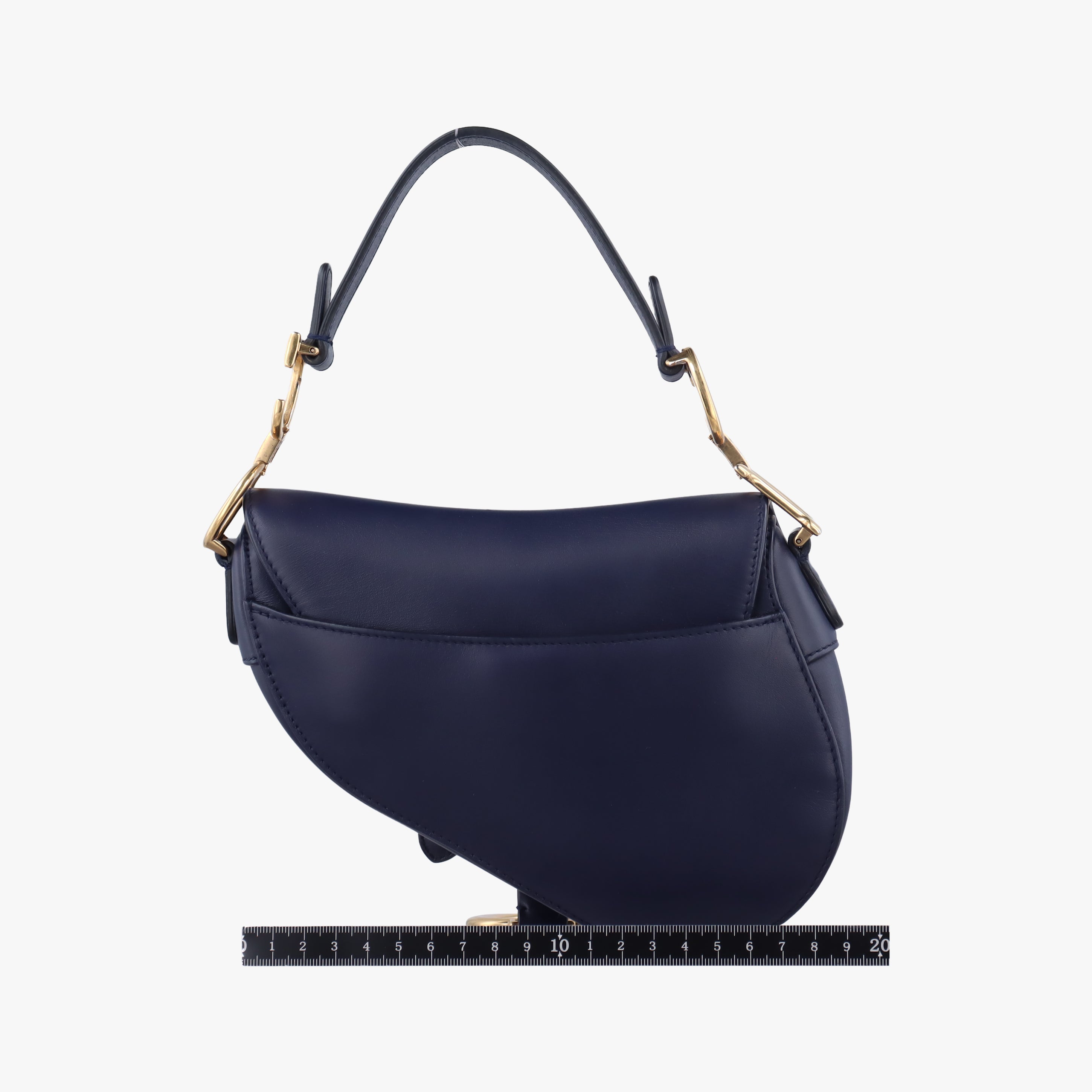 Vintage Christian Dior Saddle Bag Navy Leather  shoulderbag | stylenewstar