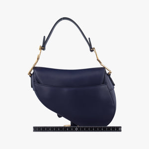 Vintage Christian Dior Saddle Bag Navy Leather  shoulderbag | stylenewstar