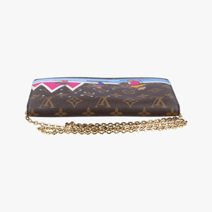 Pre-owned Louis Vuitton Pochette Weekend brown×multicolor Monogram Canvas M63857 shoulderbag | stylenewstar