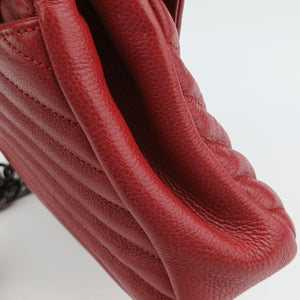 Secondhand Yves Saint Laurent COLLEGE Red Leather 428056 shoulderbag | stylenewstar