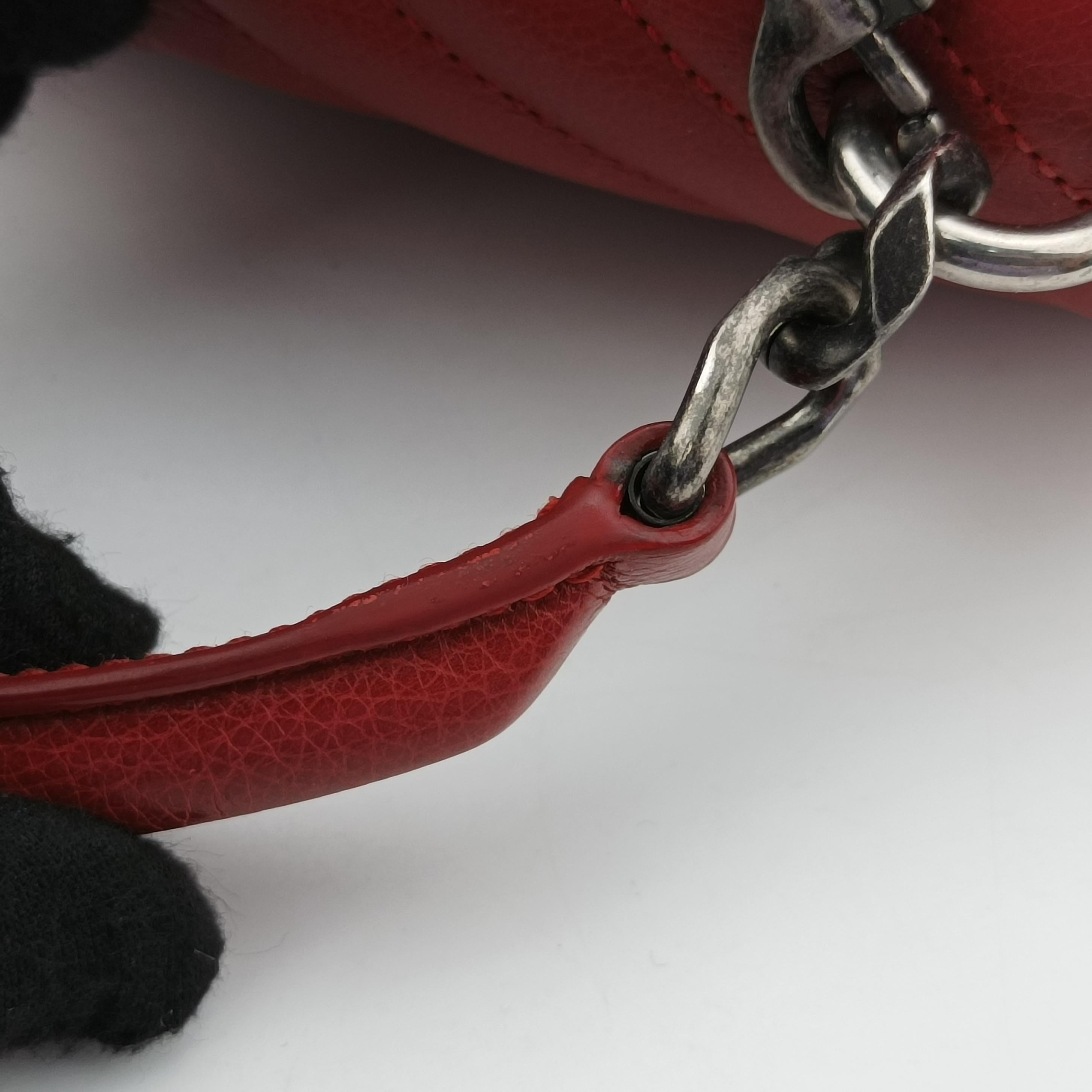 Secondhand Yves Saint Laurent COLLEGE Red Leather 428056 shoulderbag | stylenewstar