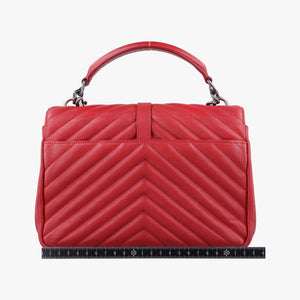 Secondhand Yves Saint Laurent COLLEGE Red Leather 428056 shoulderbag | stylenewstar