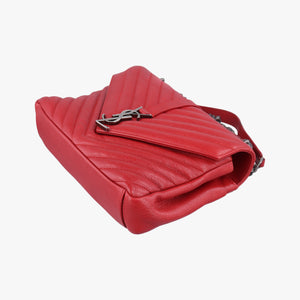 Secondhand Yves Saint Laurent COLLEGE Red Leather 428056 shoulderbag | stylenewstar