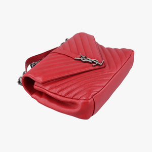 Secondhand Yves Saint Laurent COLLEGE Red Leather 428056 shoulderbag | stylenewstar