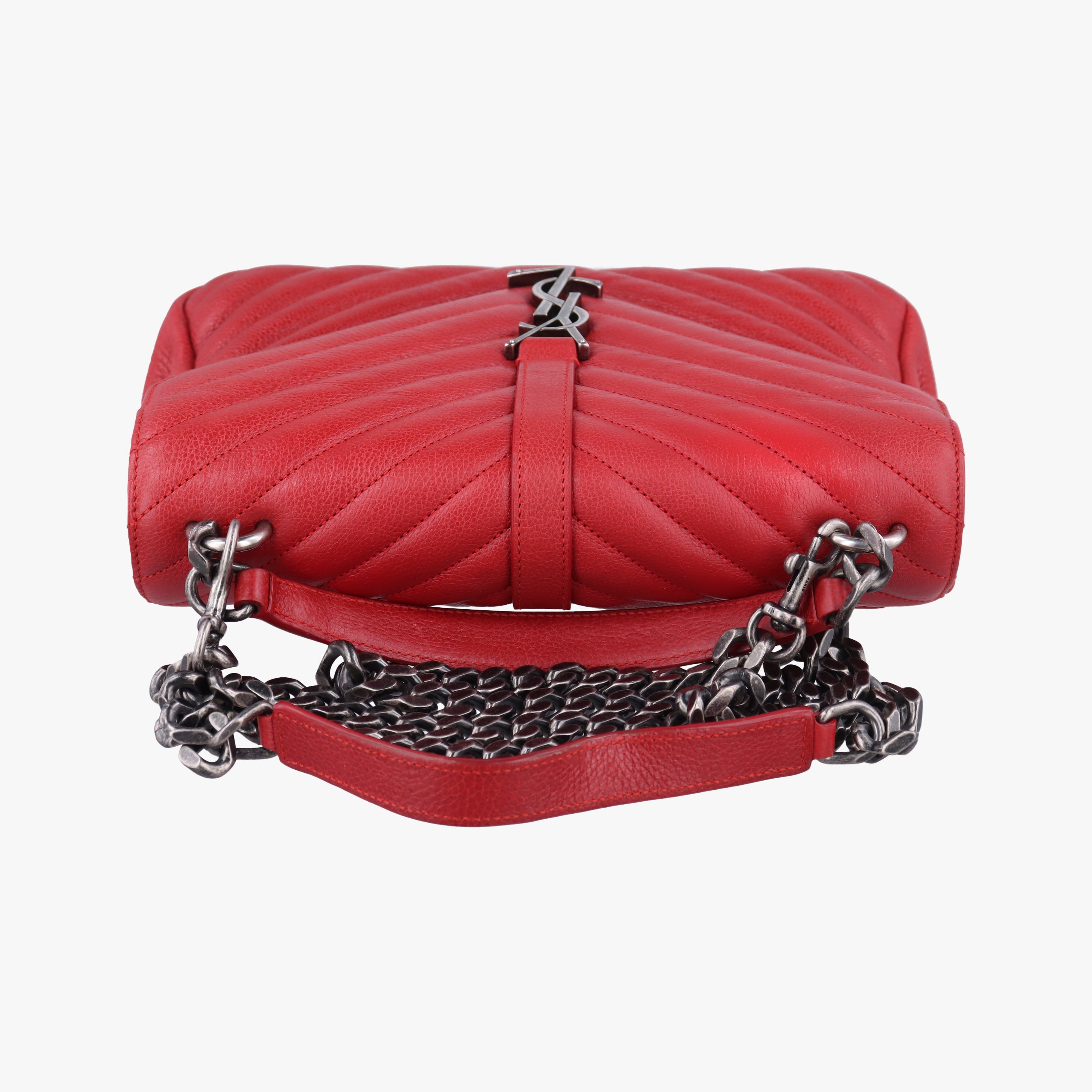 Secondhand Yves Saint Laurent COLLEGE Red Leather 428056 shoulderbag | stylenewstar
