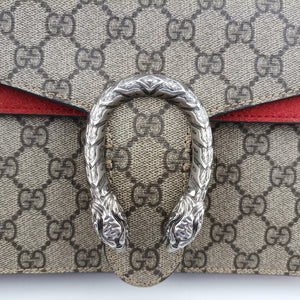 Pre-owned Gucci Dionysus beige×red PVC coated canvas 400249 shoulderbag | stylenewstar