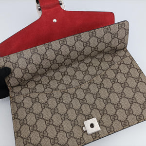 Pre-owned Gucci Dionysus beige×red PVC coated canvas 400249 shoulderbag | stylenewstar