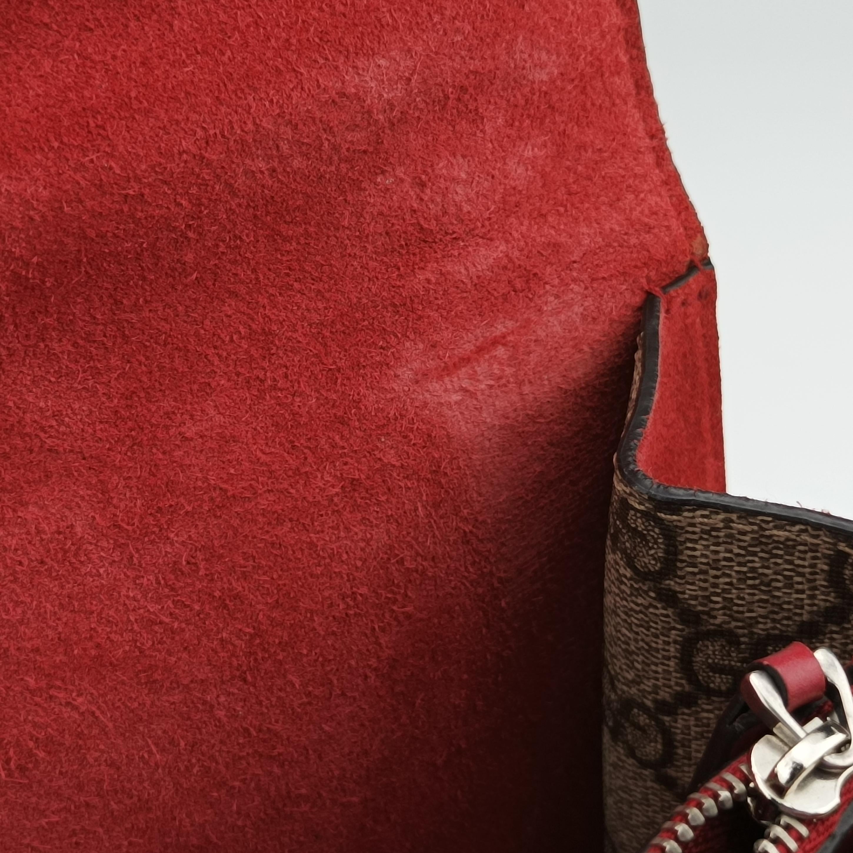 Pre-owned Gucci Dionysus beige×red PVC coated canvas 400249 shoulderbag | stylenewstar