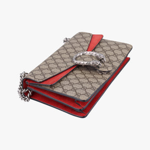 Pre-owned Gucci Dionysus beige×red PVC coated canvas 400249 shoulderbag | stylenewstar