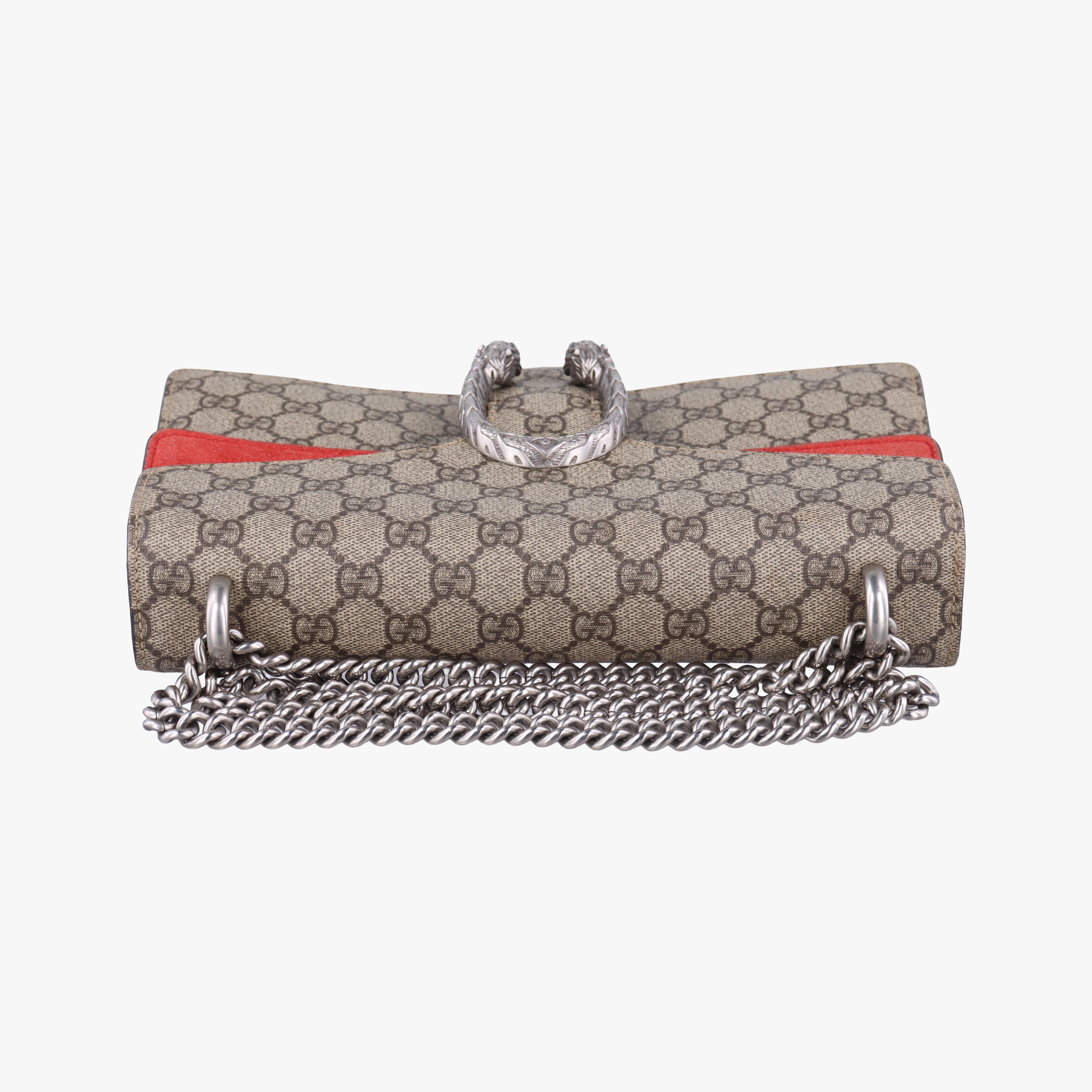 Pre-owned Gucci Dionysus beige×red PVC coated canvas 400249 shoulderbag | stylenewstar