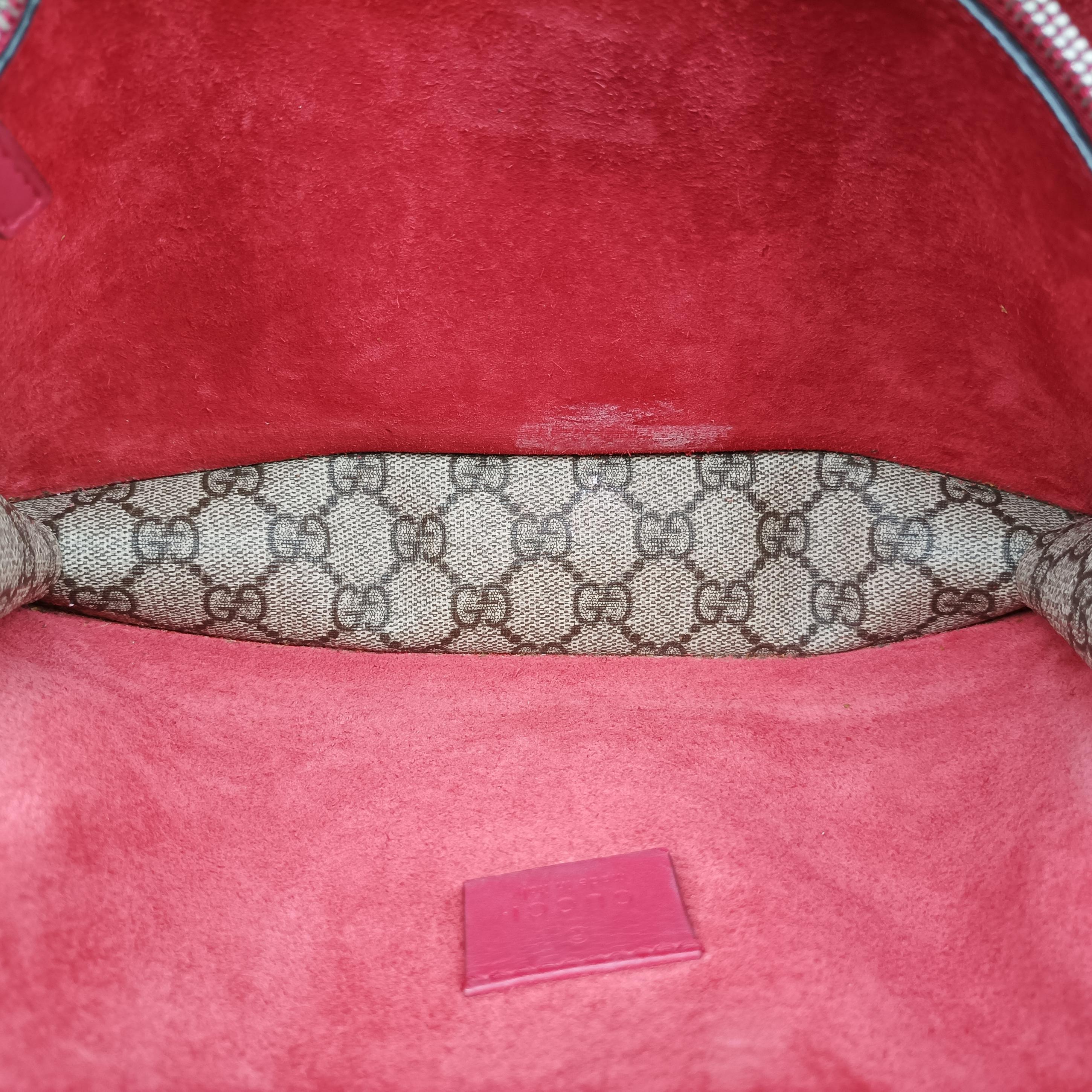 Pre-owned Gucci Dionysus beige×red PVC coated canvas 400249 shoulderbag | stylenewstar