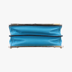 Vintage Prada Cahier Blue×black Leather 1BD045 shoulderbag | stylenewstar