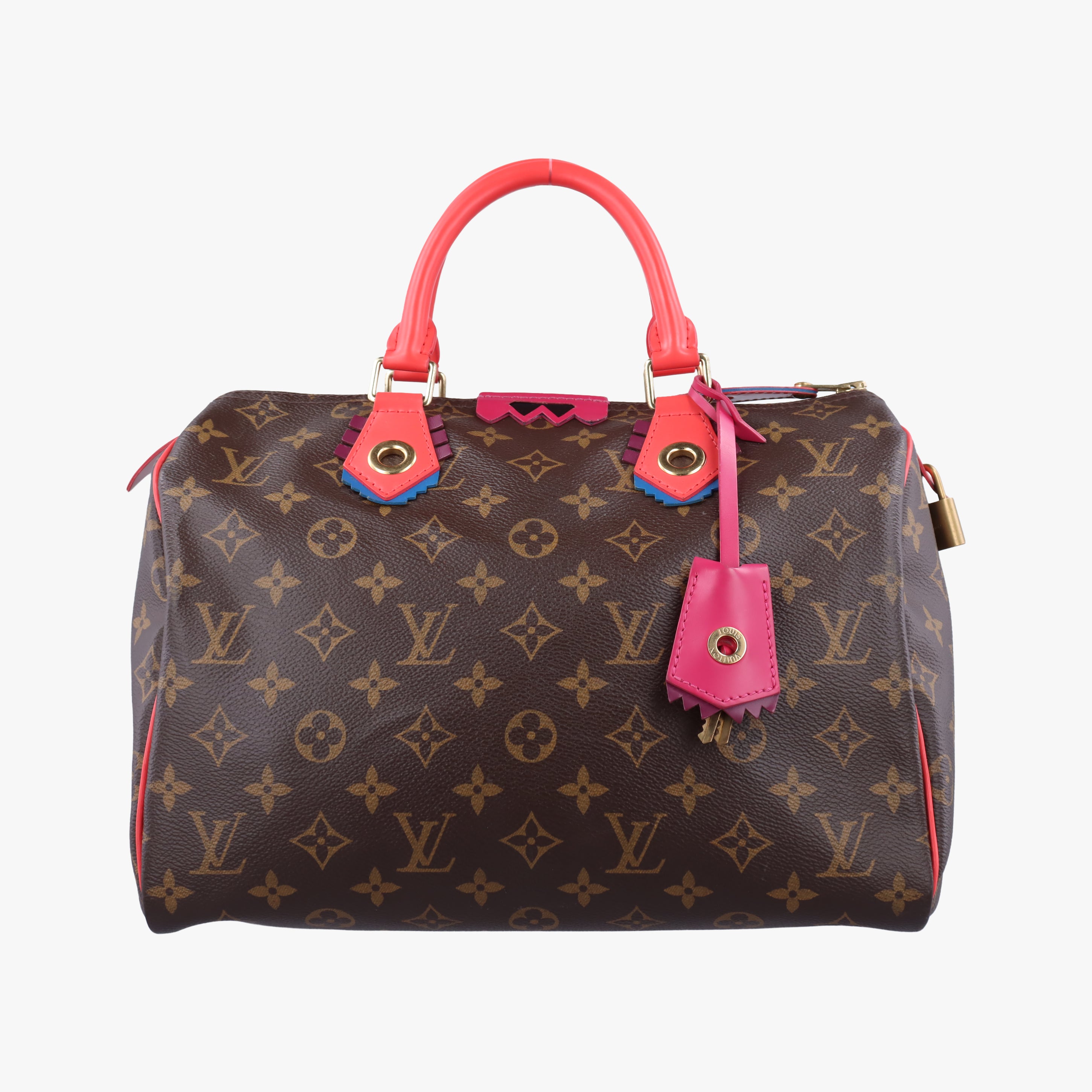 Vintage Louis Vuitton SPEEDY30 brown×Flamingo Monogram Totem M41665 handbag | stylenewstar