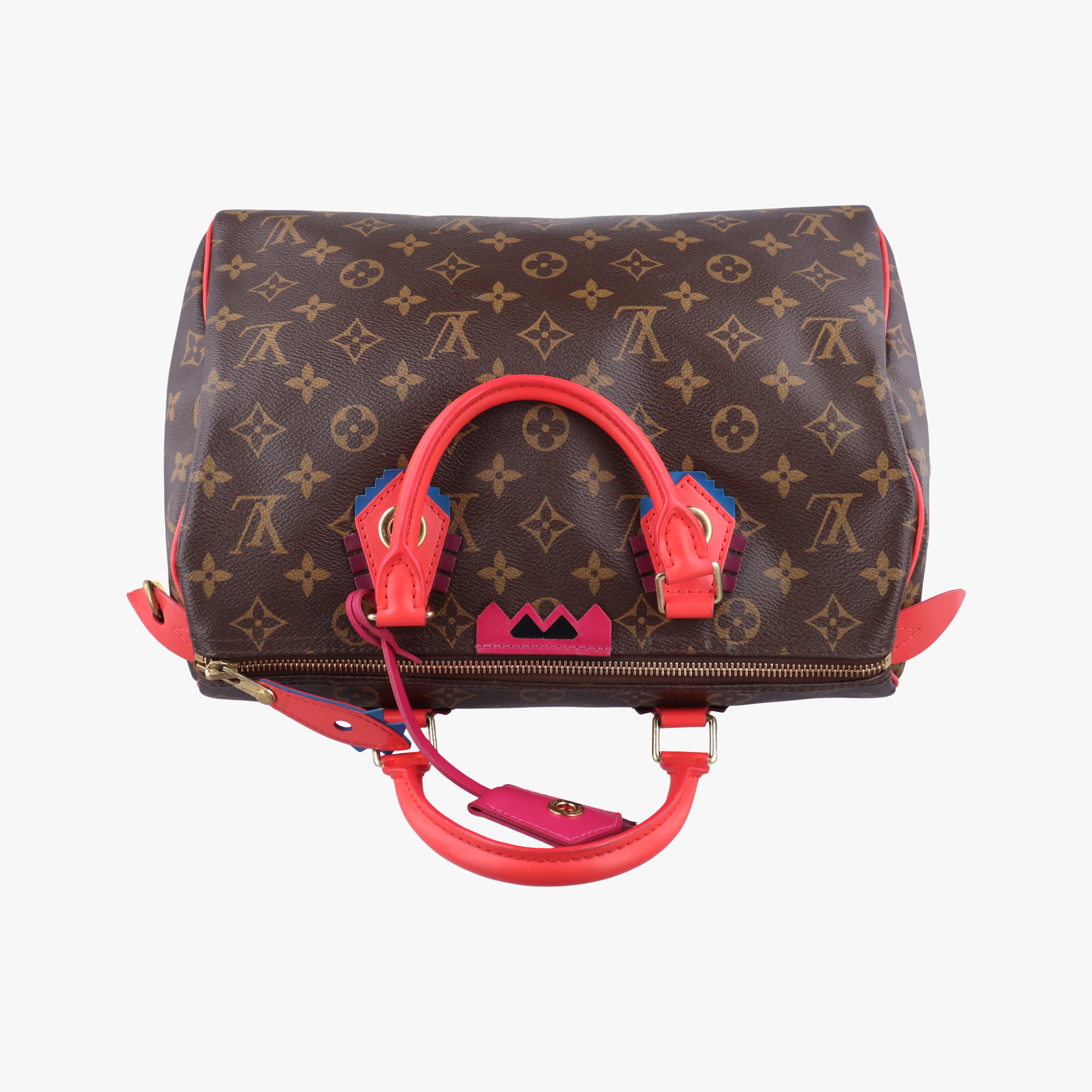 Vintage Louis Vuitton SPEEDY30 brown×Flamingo Monogram Totem M41665 handbag | stylenewstar