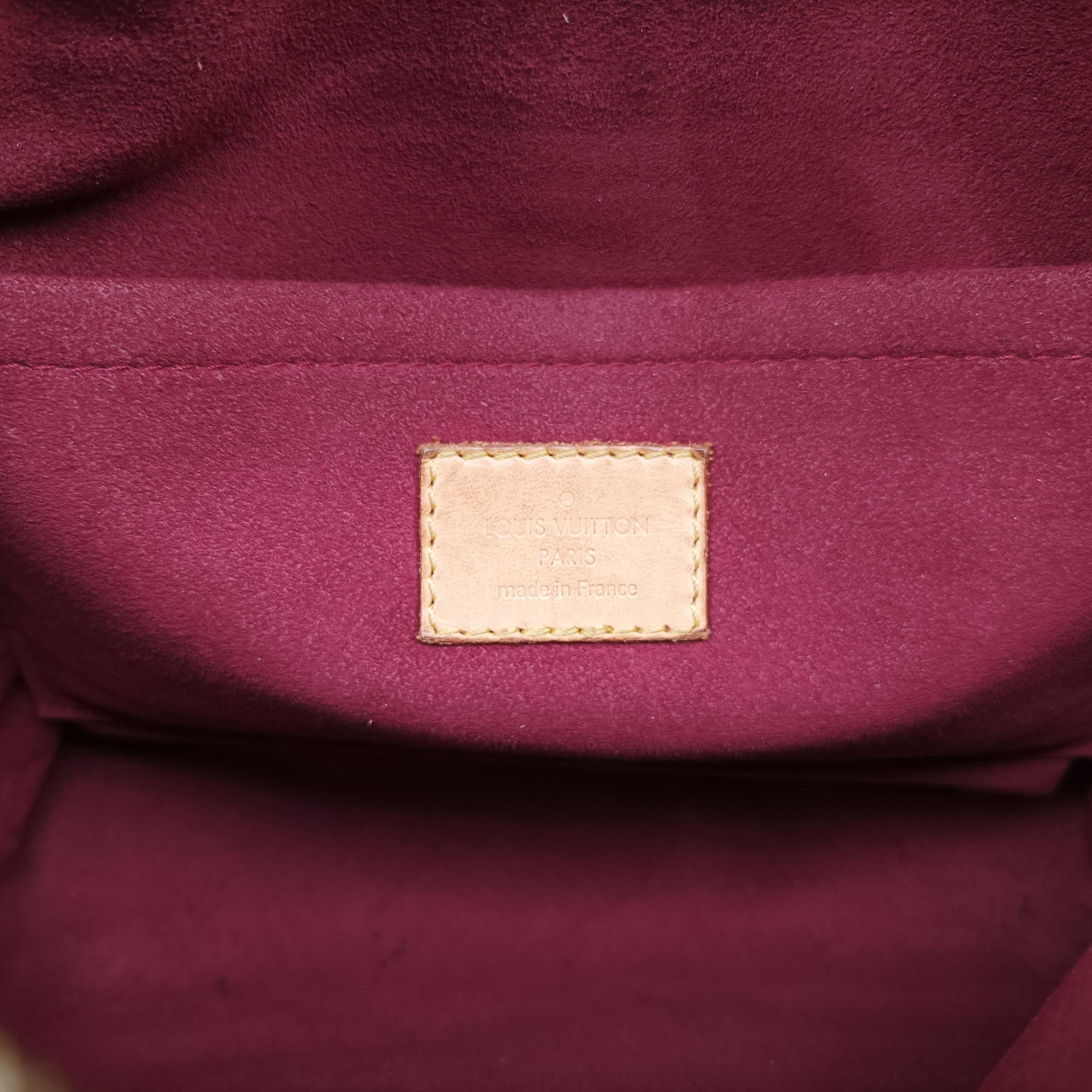 Vintage Louis Vuitton PALLAS BB brown×RAISIN Monogram Canvas×calf leather M41825 shoulderbag | stylenewstar