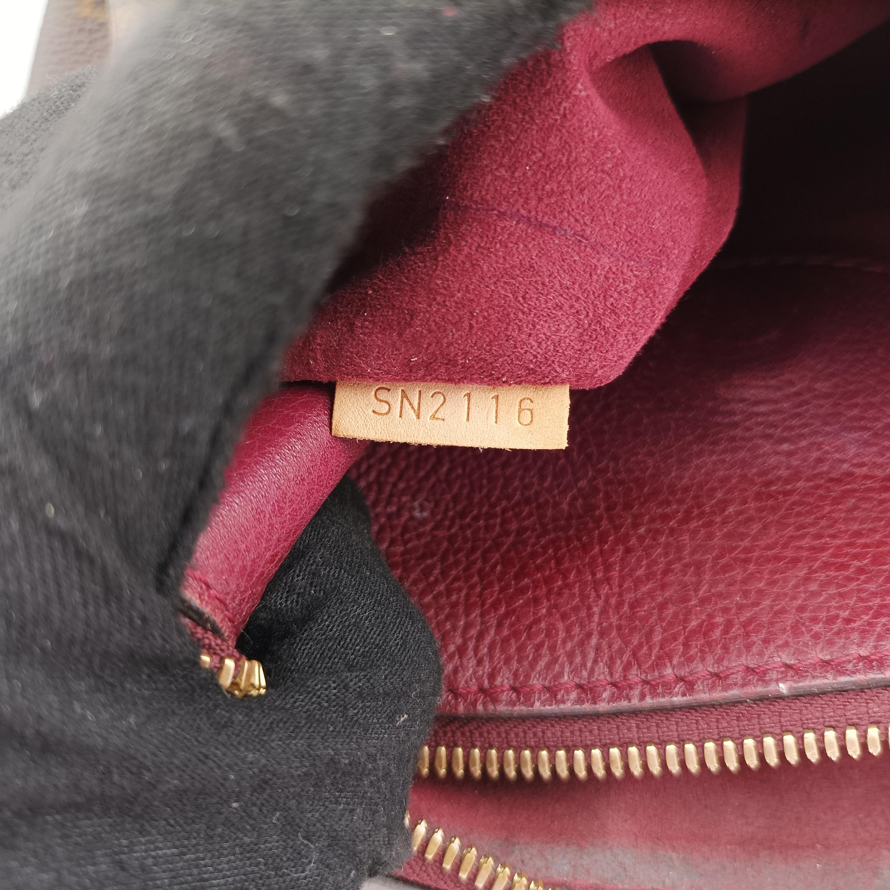 Vintage Louis Vuitton PALLAS BB brown×RAISIN Monogram Canvas×calf leather M41825 shoulderbag | stylenewstar