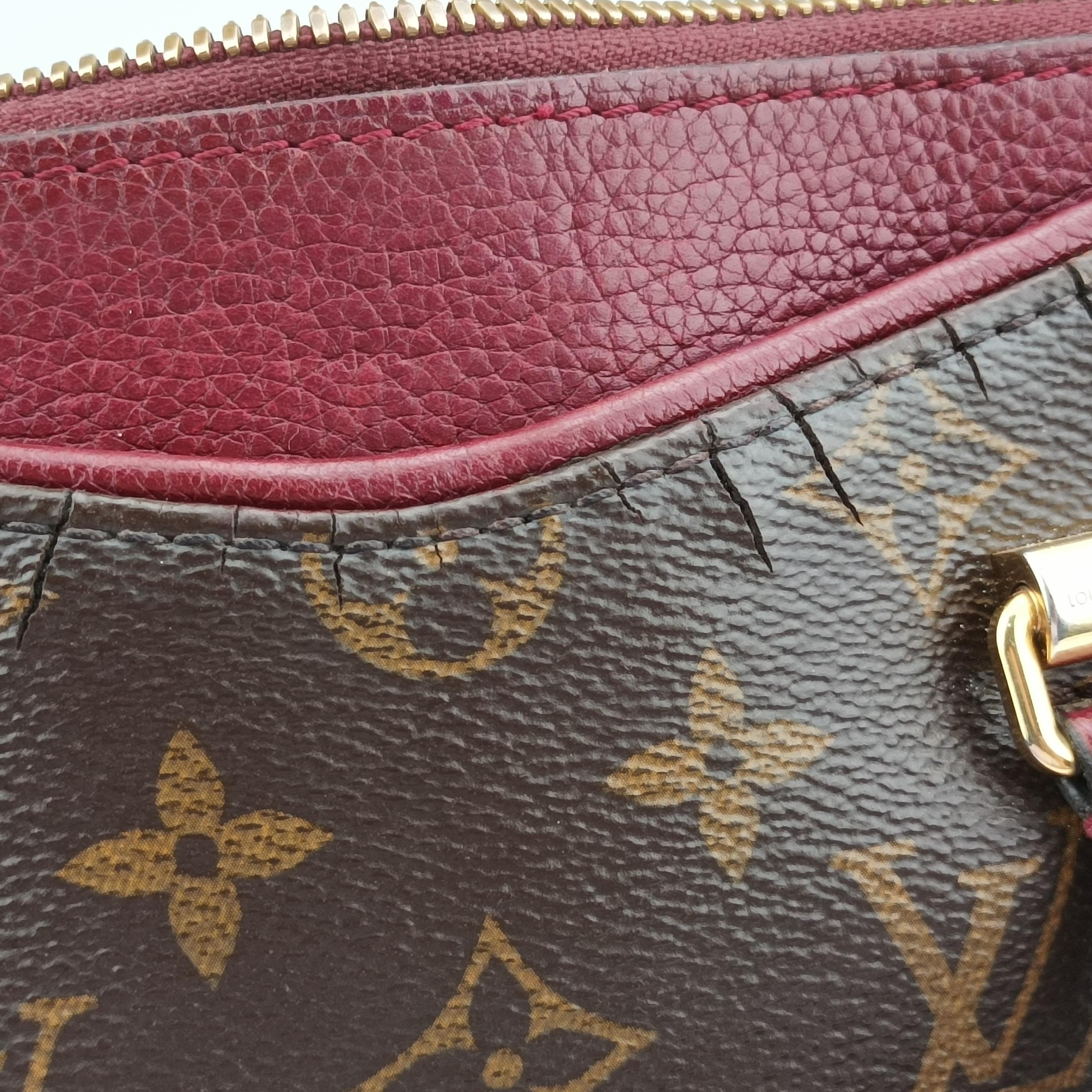 Vintage Louis Vuitton PALLAS BB brown×RAISIN Monogram Canvas×calf leather M41825 shoulderbag | stylenewstar