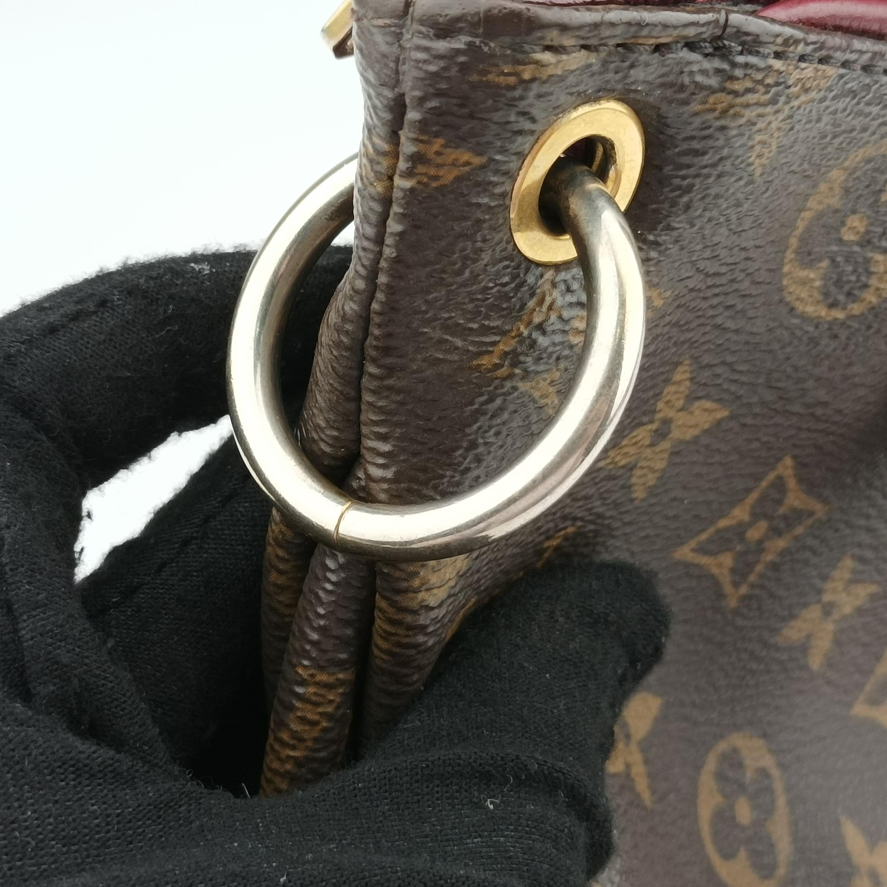 Vintage Louis Vuitton PALLAS BB brown×RAISIN Monogram Canvas×calf leather M41825 shoulderbag | stylenewstar