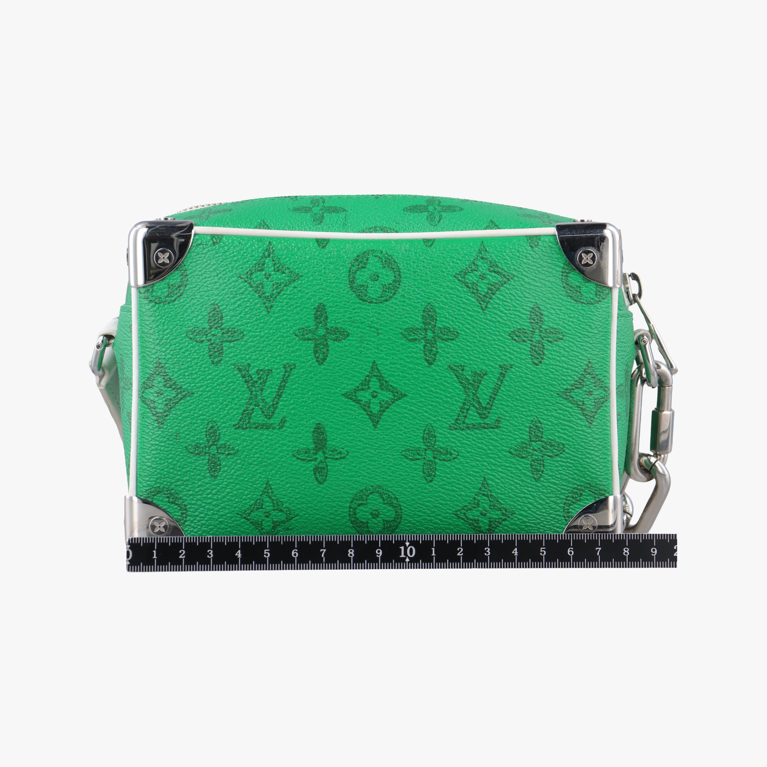 Secondhand Louis Vuitton Mini Soft Trunk Green×White Monogram canvas M80816 shoulderbag | stylenewstar