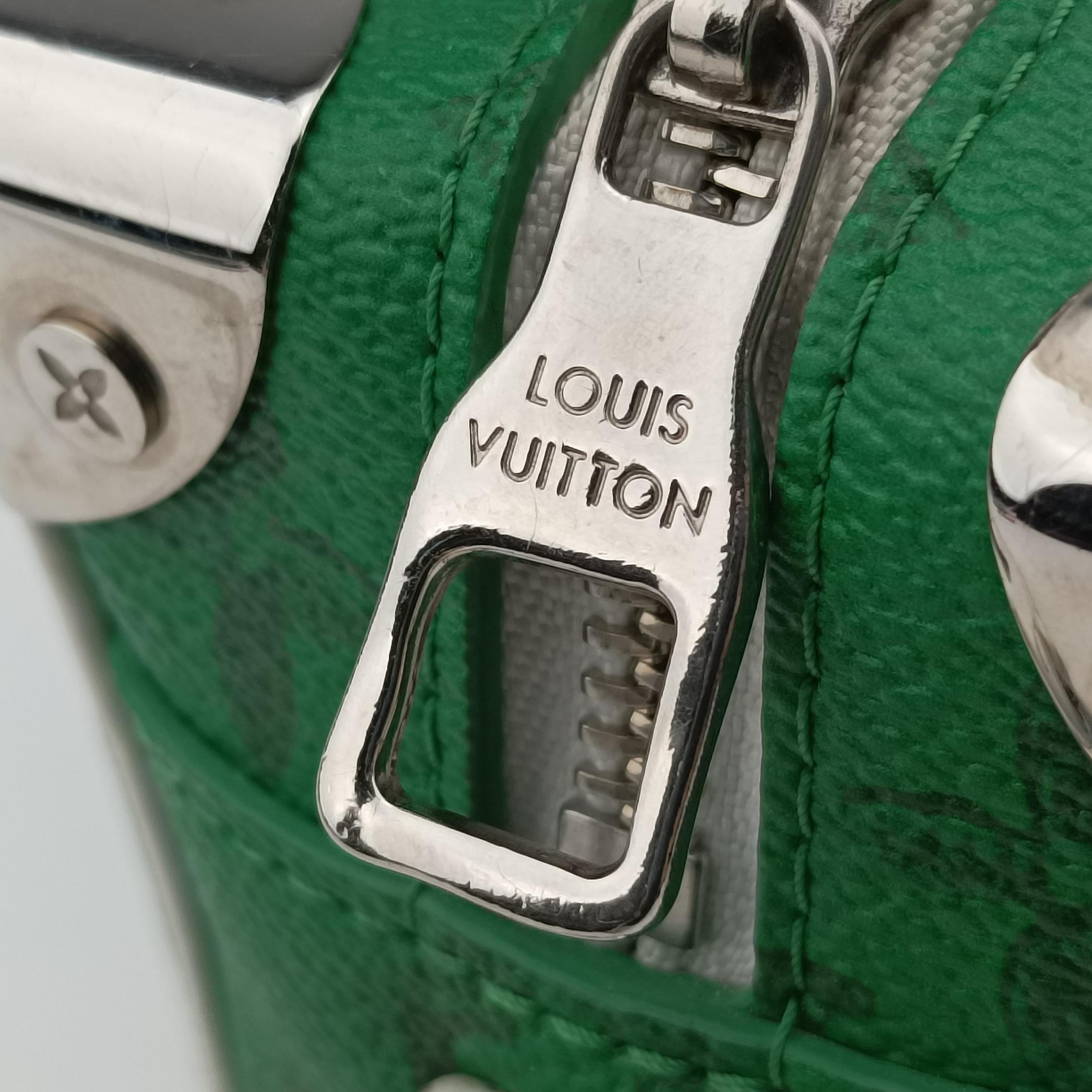 Secondhand Louis Vuitton Mini Soft Trunk Green×White Monogram canvas M80816 shoulderbag | stylenewstar