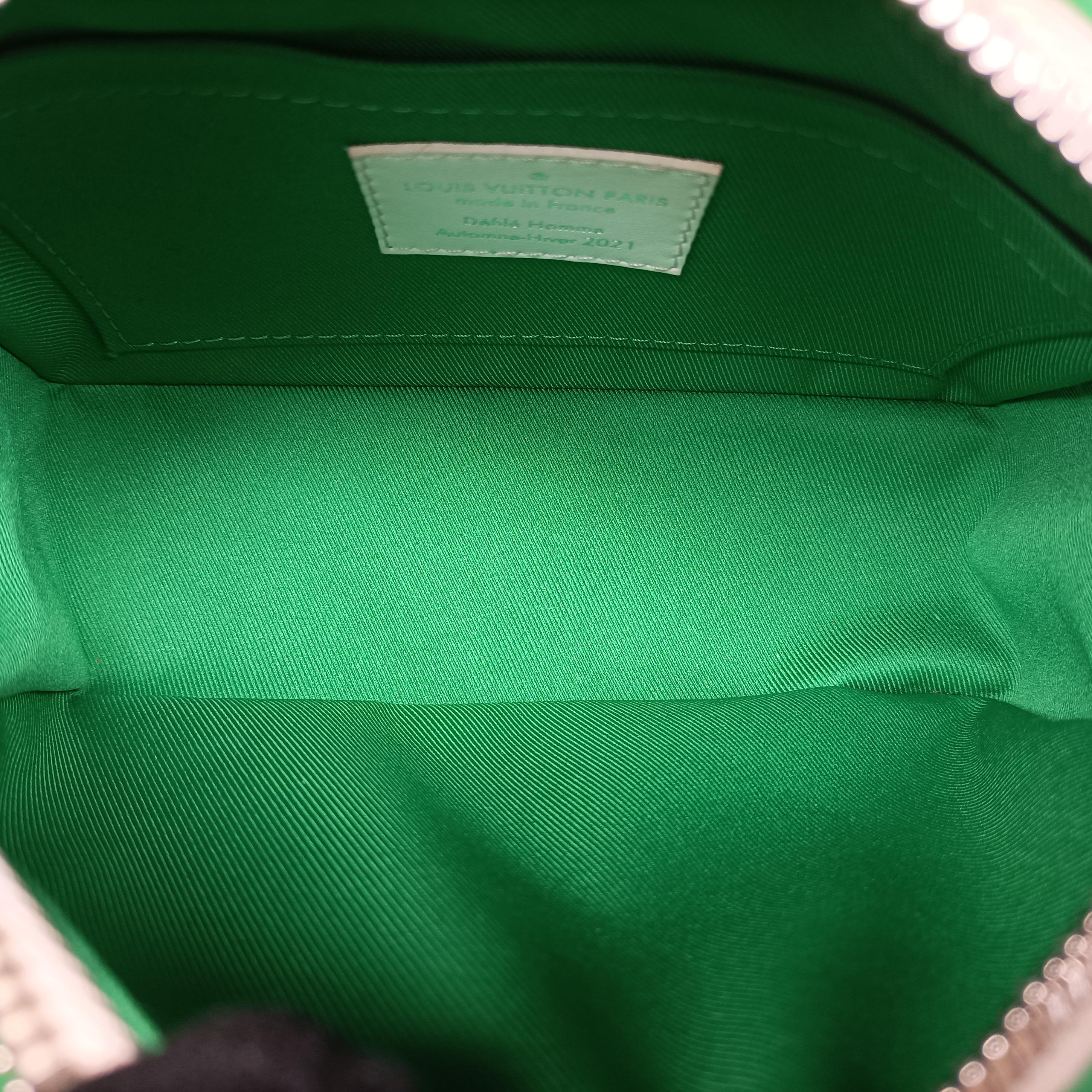 Secondhand Louis Vuitton Mini Soft Trunk Green×White Monogram canvas M80816 shoulderbag | stylenewstar