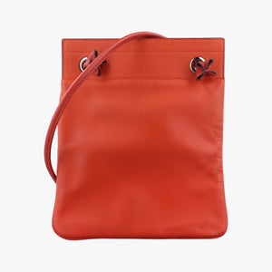 Pre-owned Hermes Sac Aline mini Orange lambskin  shoulderbag | stylenewstar
