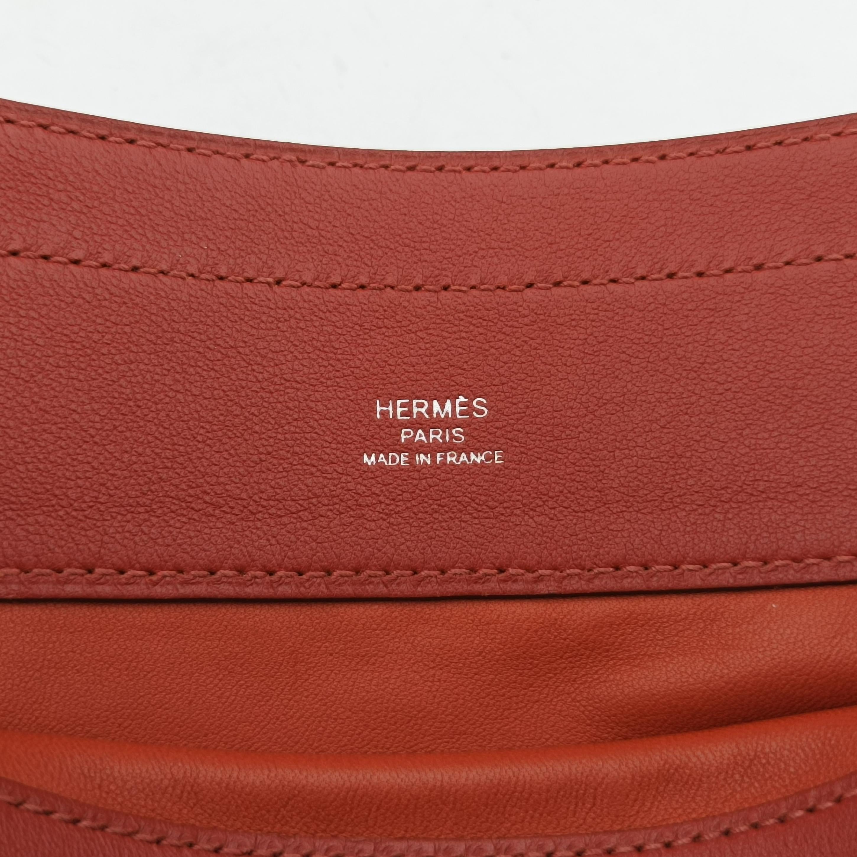 Pre-owned Hermes Sac Aline mini Orange lambskin  shoulderbag | stylenewstar