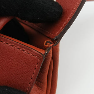 Pre-owned Hermes Sac Aline mini Orange lambskin  shoulderbag | stylenewstar