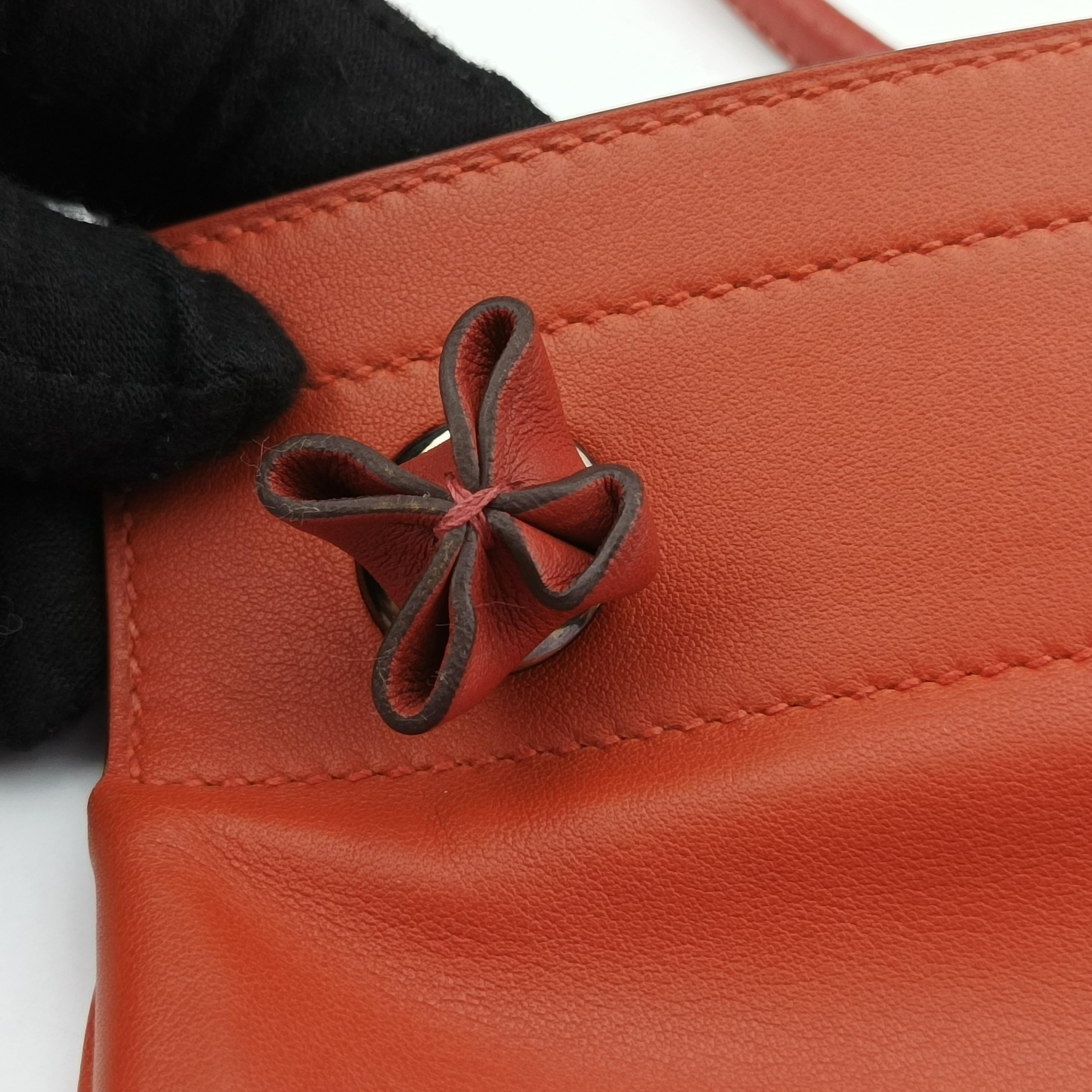 Pre-owned Hermes Sac Aline mini Orange lambskin  shoulderbag | stylenewstar