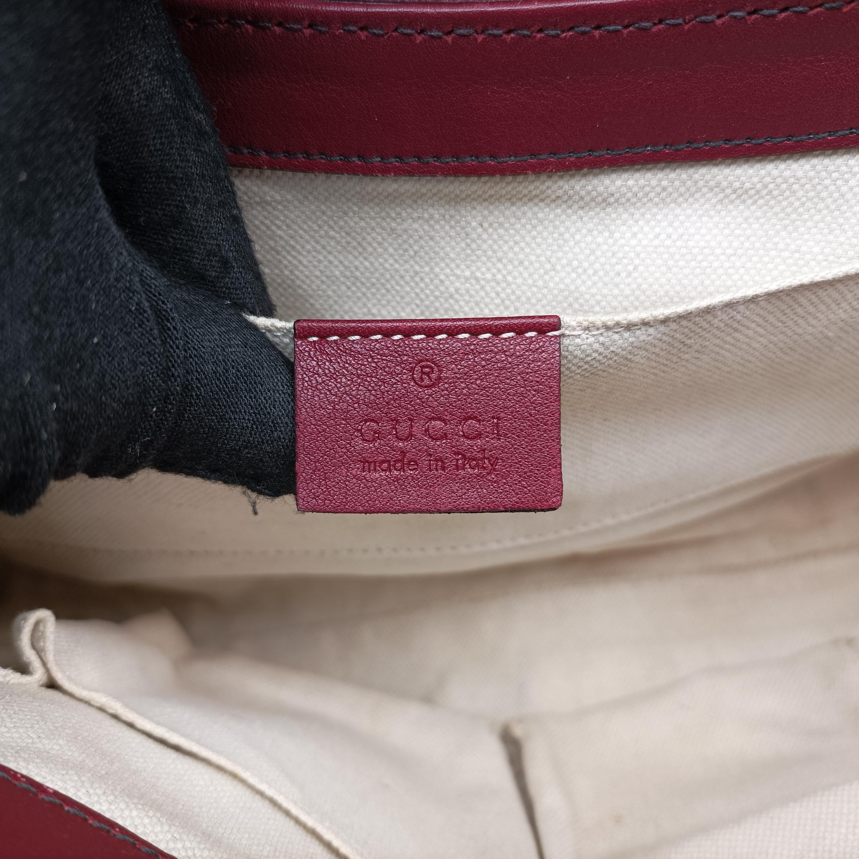 Pre-owned Gucci Emily Red Leather 295402 shoulderbag | stylenewstar