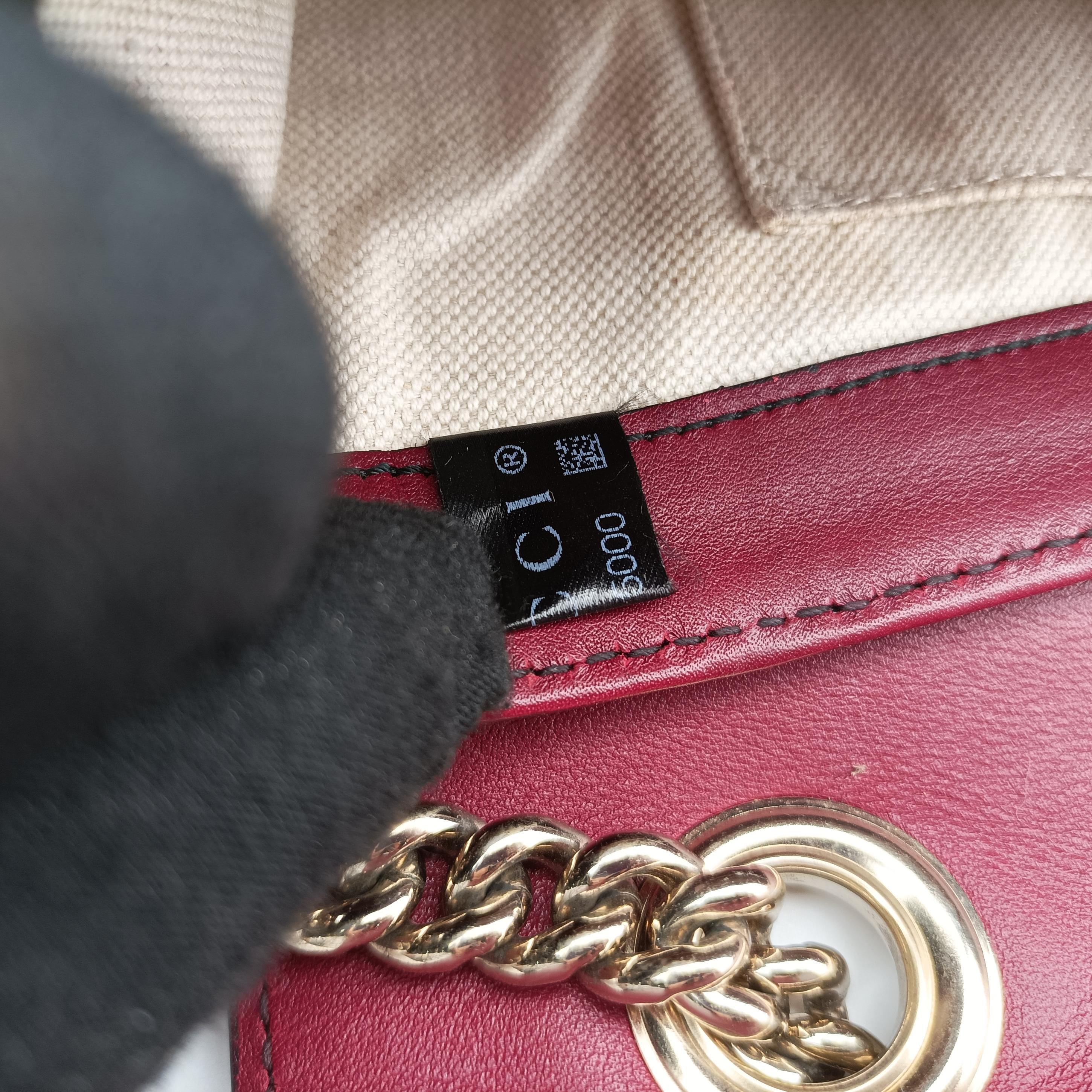 Pre-owned Gucci Emily Red Leather 295402 shoulderbag | stylenewstar