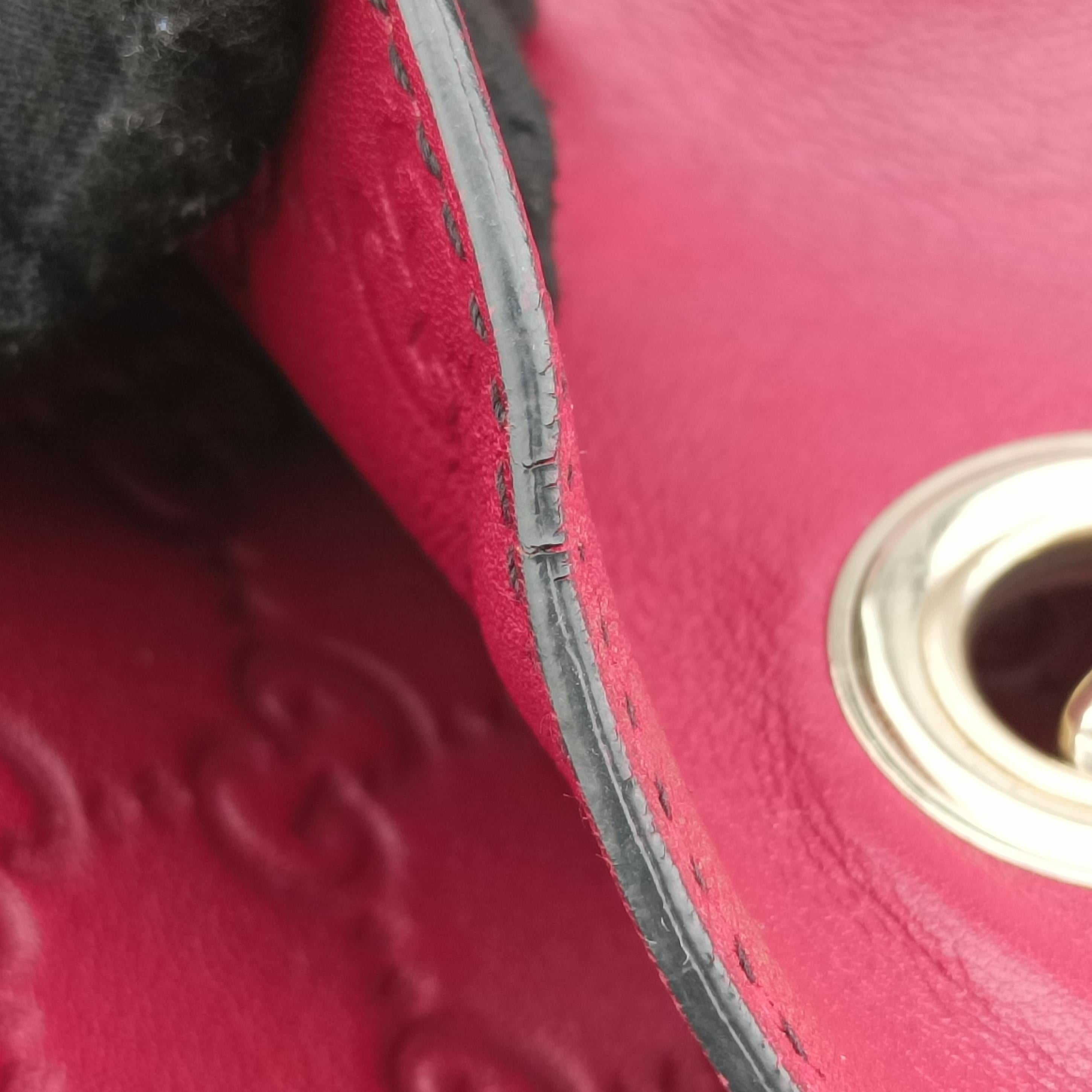 Pre-owned Gucci Emily Red Leather 295402 shoulderbag | stylenewstar