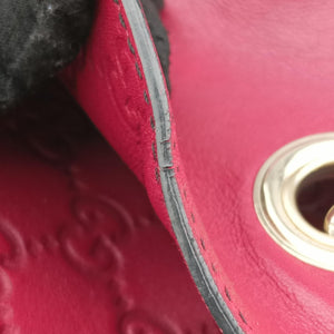 Pre-owned Gucci Emily Red Leather 295402 shoulderbag | stylenewstar