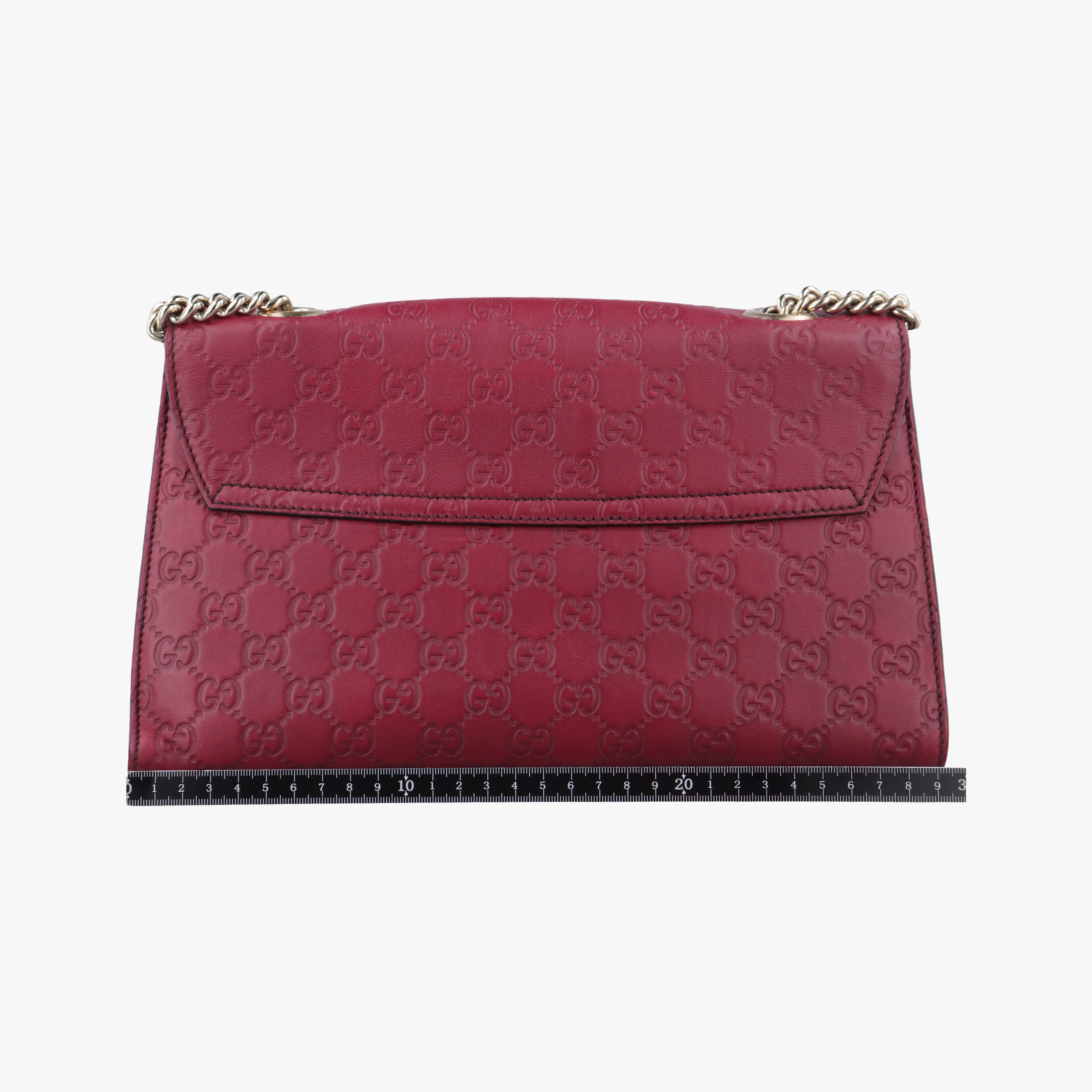 Pre-owned Gucci Emily Red Leather 295402 shoulderbag | stylenewstar