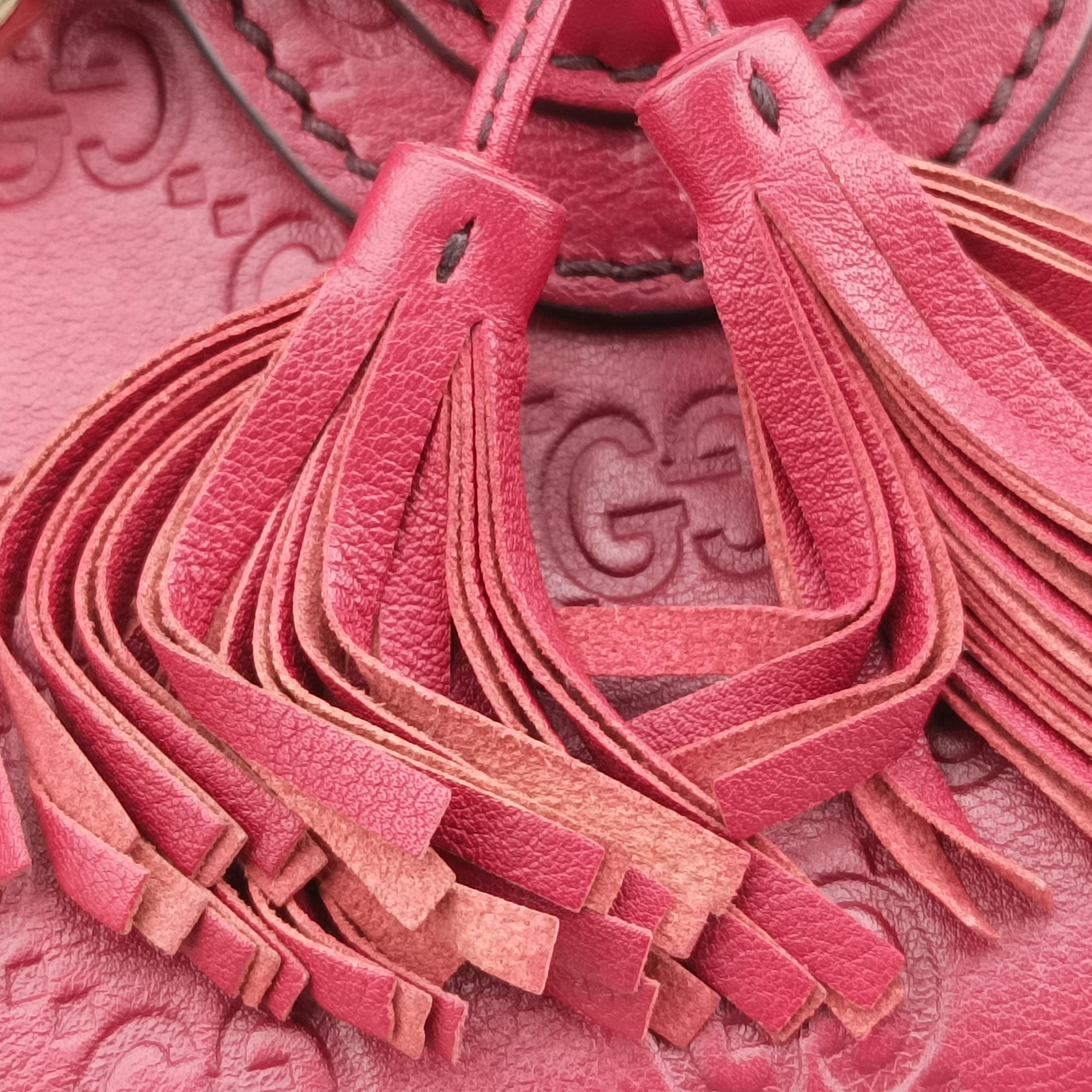 Pre-owned Gucci Emily Red Leather 295402 shoulderbag | stylenewstar