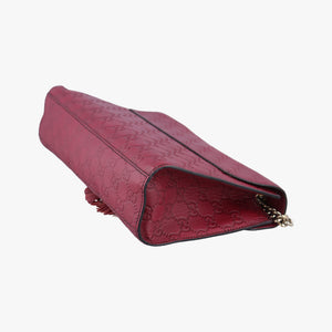 Pre-owned Gucci Emily Red Leather 295402 shoulderbag | stylenewstar