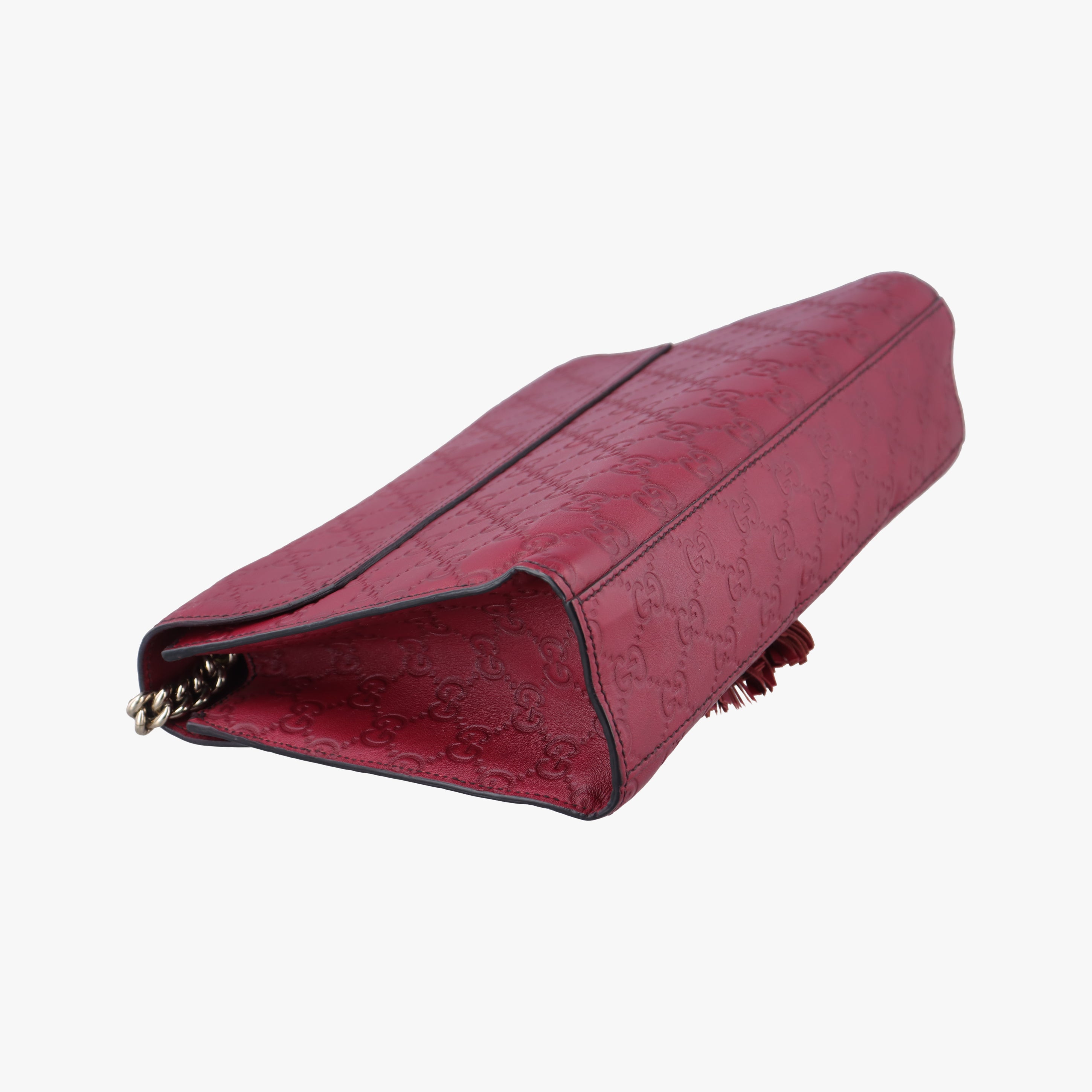 Pre-owned Gucci Emily Red Leather 295402 shoulderbag | stylenewstar