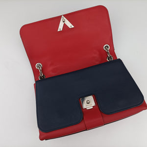 Pre-owned Louis Vuitton Very Chain ruby×blue Leather M44285 shoulderbag | stylenewstar