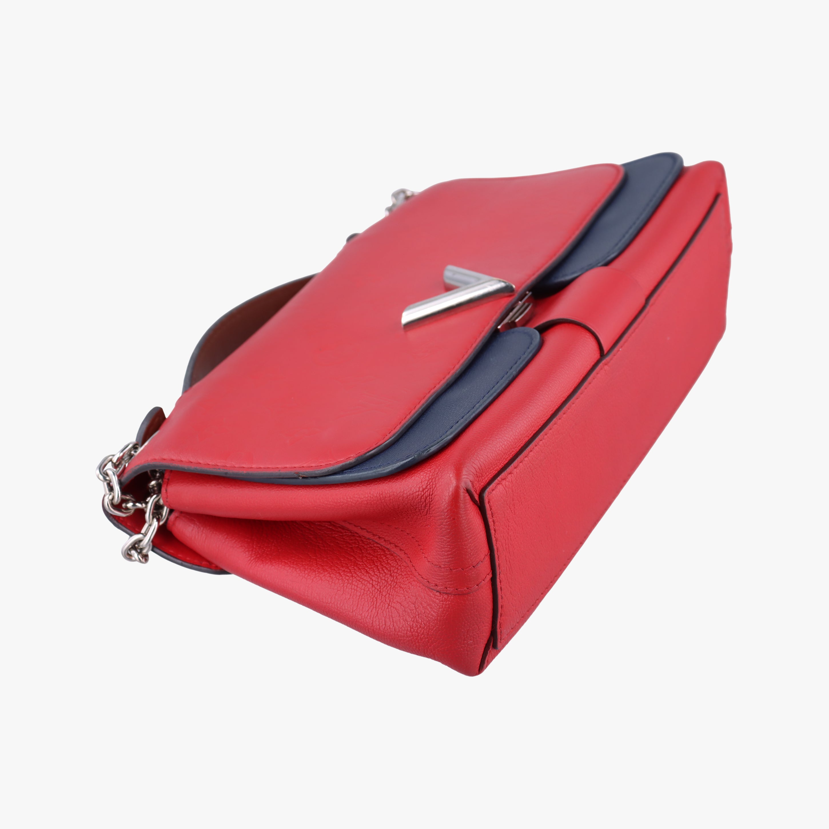 Pre-owned Louis Vuitton Very Chain ruby×blue Leather M44285 shoulderbag | stylenewstar