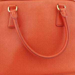 Pre-owned Prada Promenade Orange SAFFIANO　Leather BN2567 shoulderbag | stylenewstar