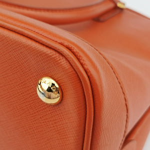 Pre-owned Prada Promenade Orange SAFFIANO　Leather BN2567 shoulderbag | stylenewstar