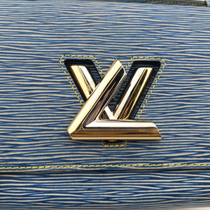 Pre-owned Louis Vuitton Portefeuille Twist Denim blue Epi M61036 shoulderbag | stylenewstar