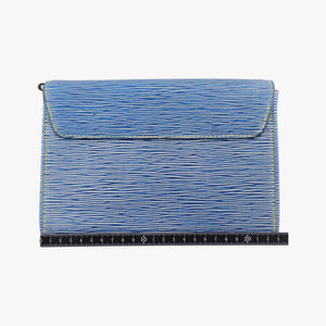 Pre-owned Louis Vuitton Portefeuille Twist Denim blue Epi M61036 shoulderbag | stylenewstar