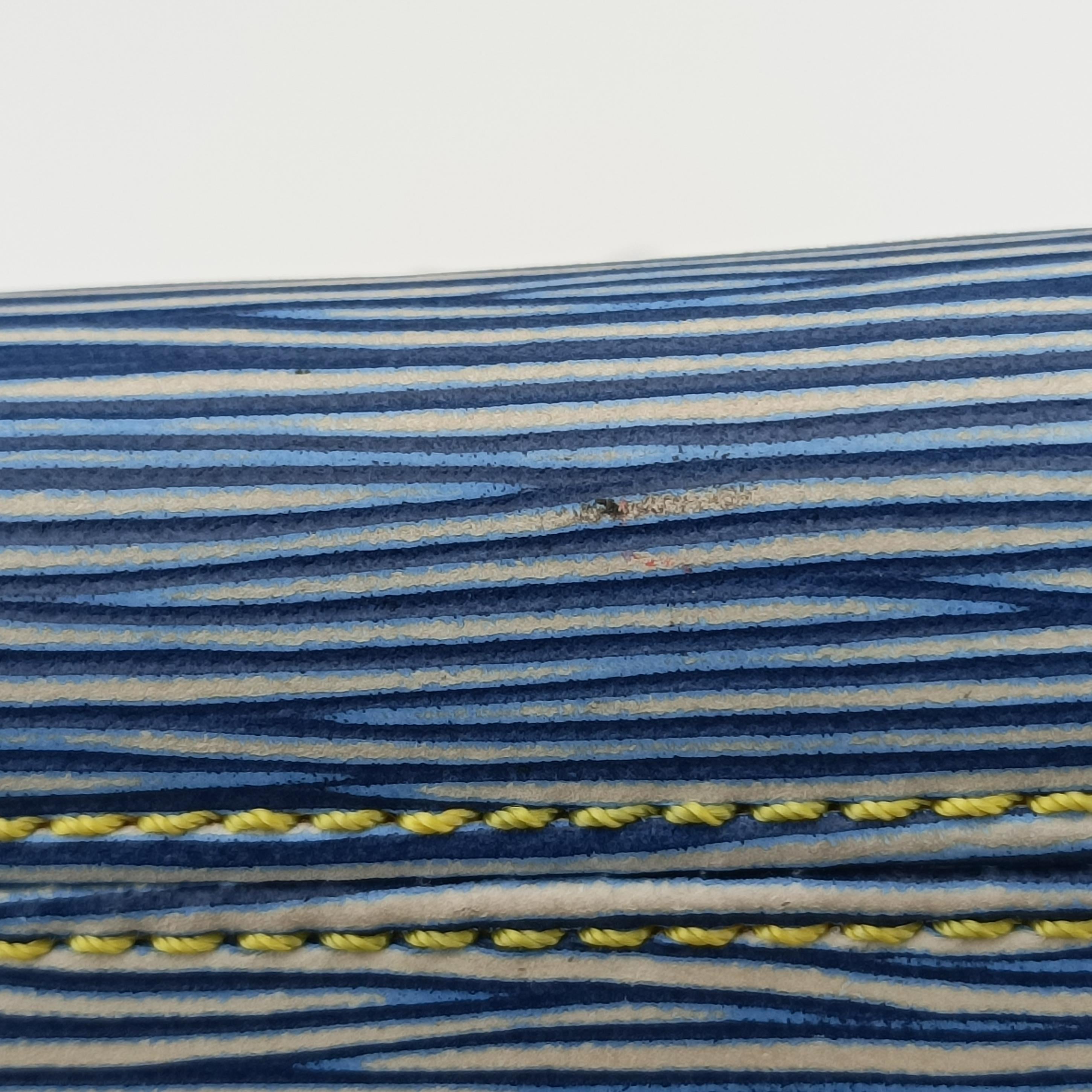 Pre-owned Louis Vuitton Portefeuille Twist Denim blue Epi M61036 shoulderbag | stylenewstar